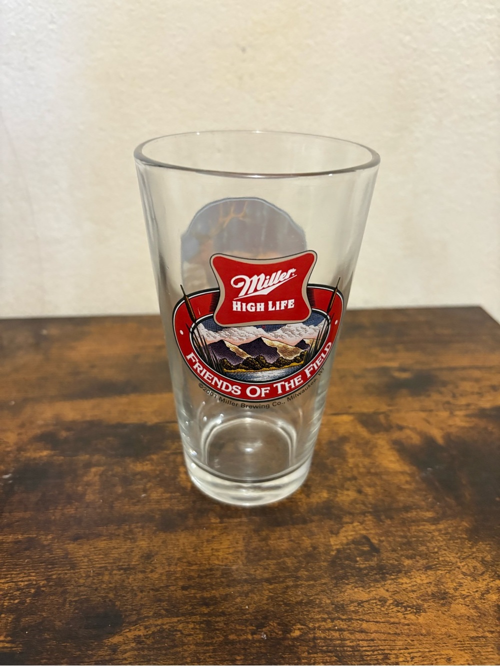 Vintage 2001 Miller High Life "Friends of the Field" 16-ounce glass pint